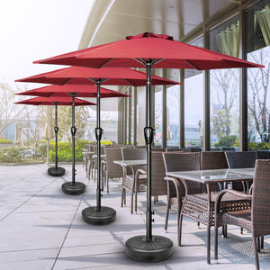 7.5 ft. Steel Market Tilt Patio Umbrella in Red