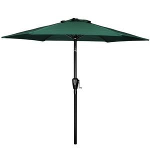 7.5 ft. Steel Market Tilt Patio Umbrella in Green