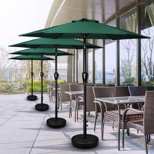 7.5 ft. Steel Market Tilt Patio Umbrella in Green