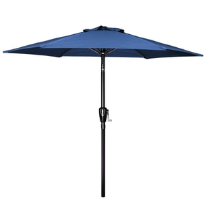 7.5 ft. Steel Market Tilt Patio Umbrella in Blue