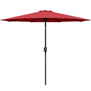 9 ft. Steel Market Tilt Patio Umbrella in Red