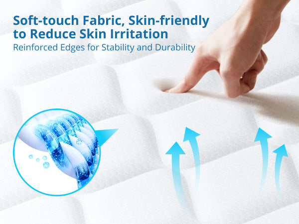 Queen Medium Firm Hybrid Knitted Fabric Cover Pocketed Spring 10 in. Bed-in-a-Box Mattress