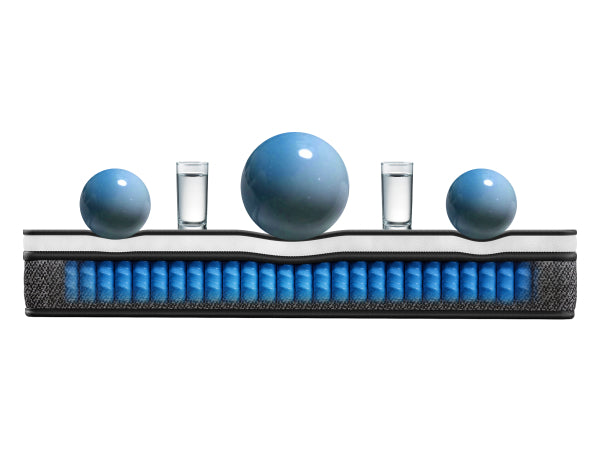 Queen Medium Firm Hybrid Knitted Fabric Cover Pocketed Spring 10 in. Bed-in-a-Box Mattress