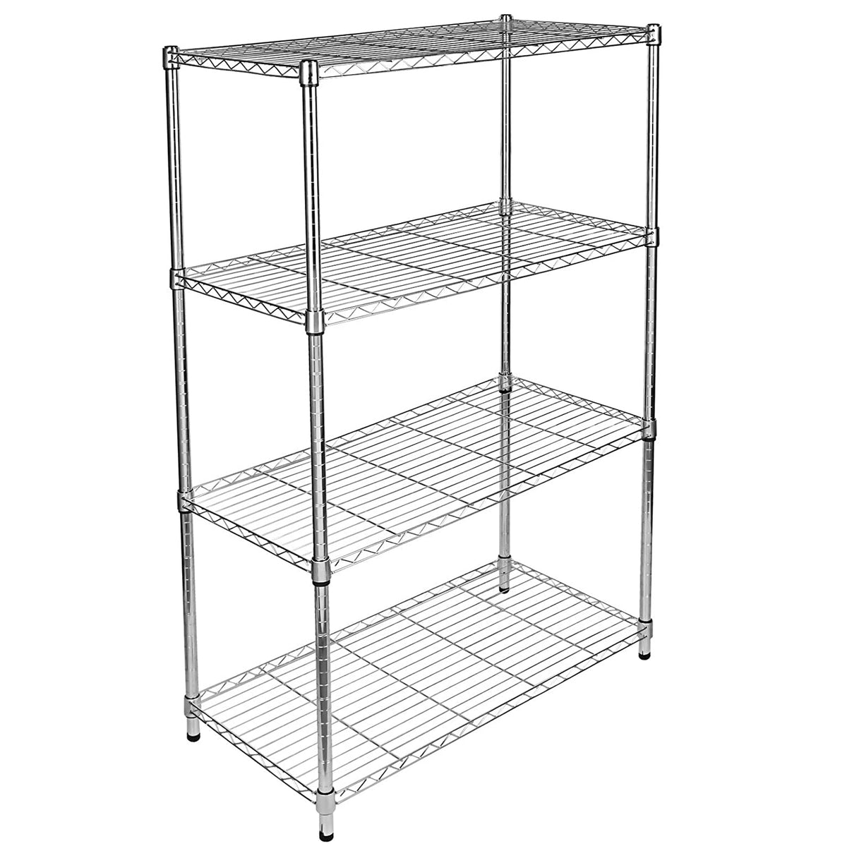 4-Tier Steel Wire Shelving Unit