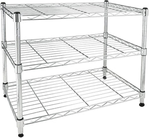 3-Tier Wire Shelving Storage Unit With Wheels