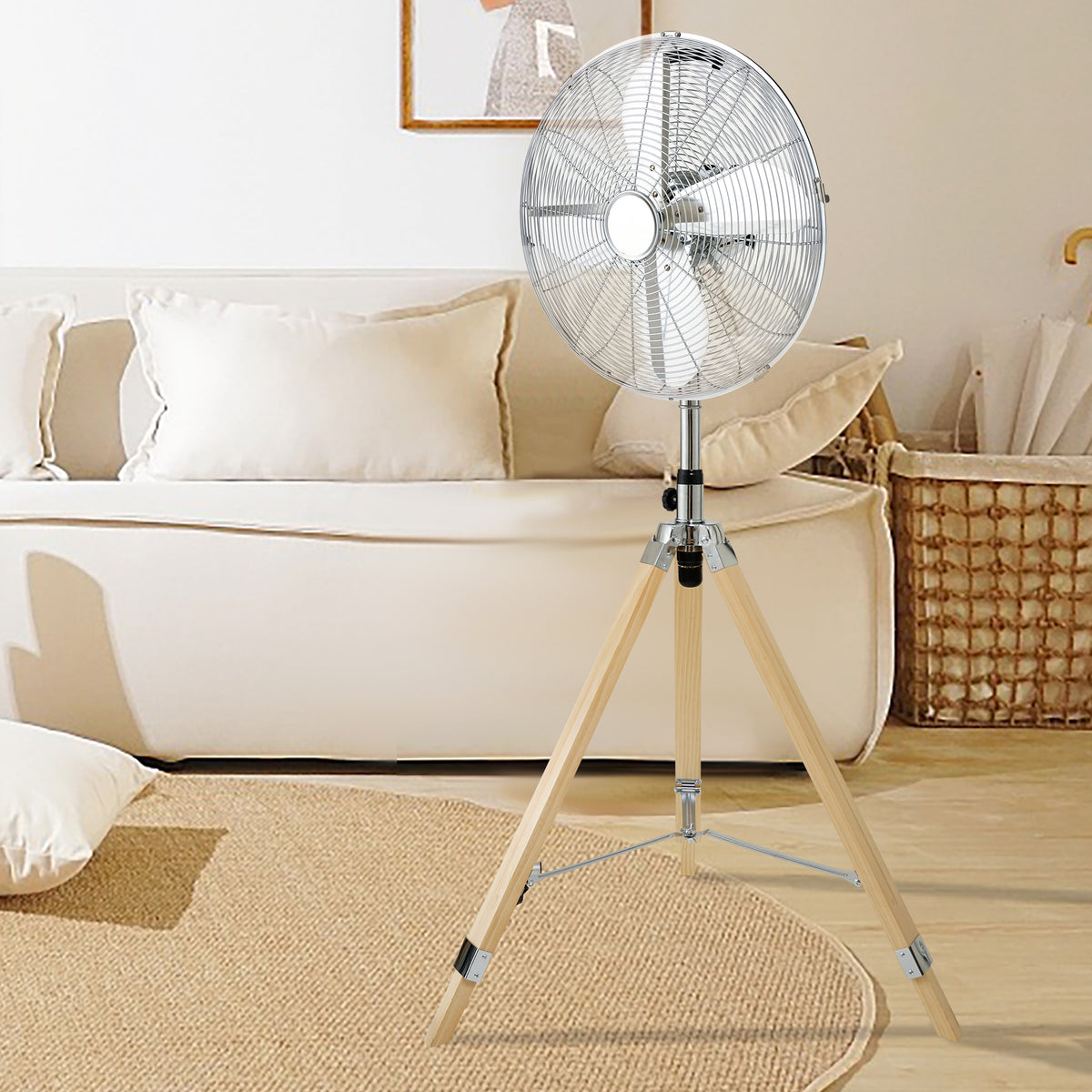 16 " Retro Tripod Fan 3 Speeds Adjustable Height