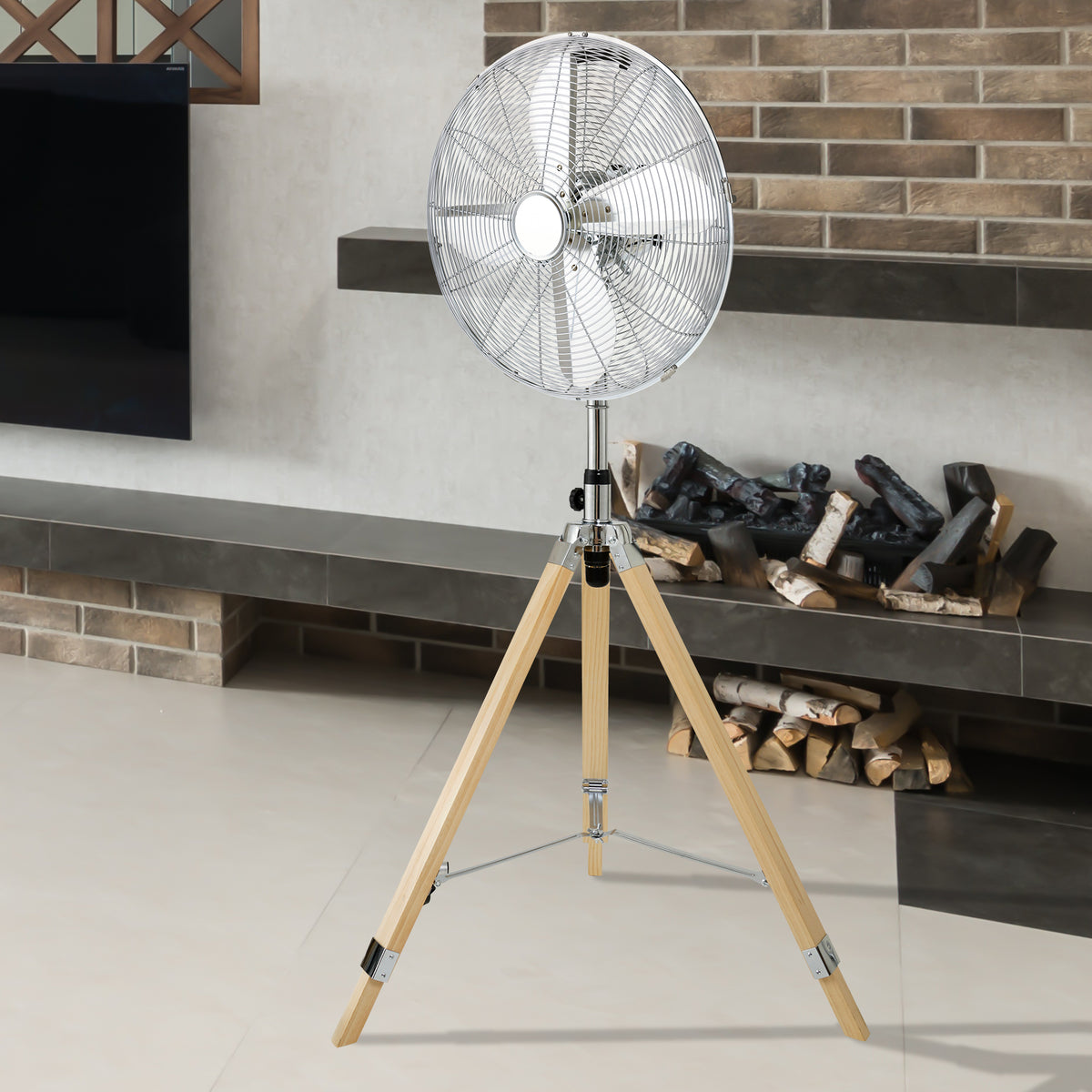 16 " Retro Tripod Fan 3 Speeds Adjustable Height
