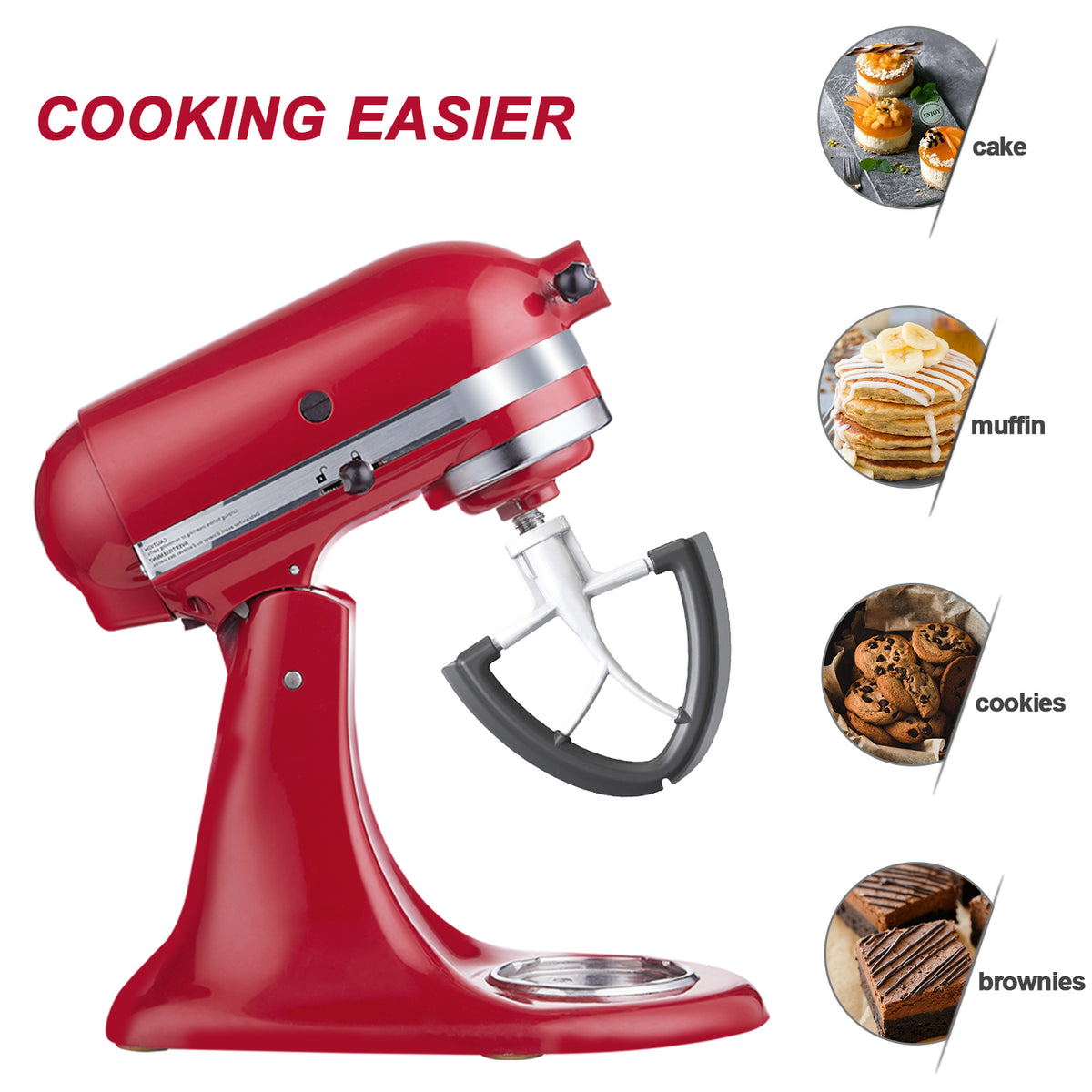 Kitchen Blender Flex Edge Beater Paddle Tilt-Head Stand Mixer Blade Attachment For KitchenAid