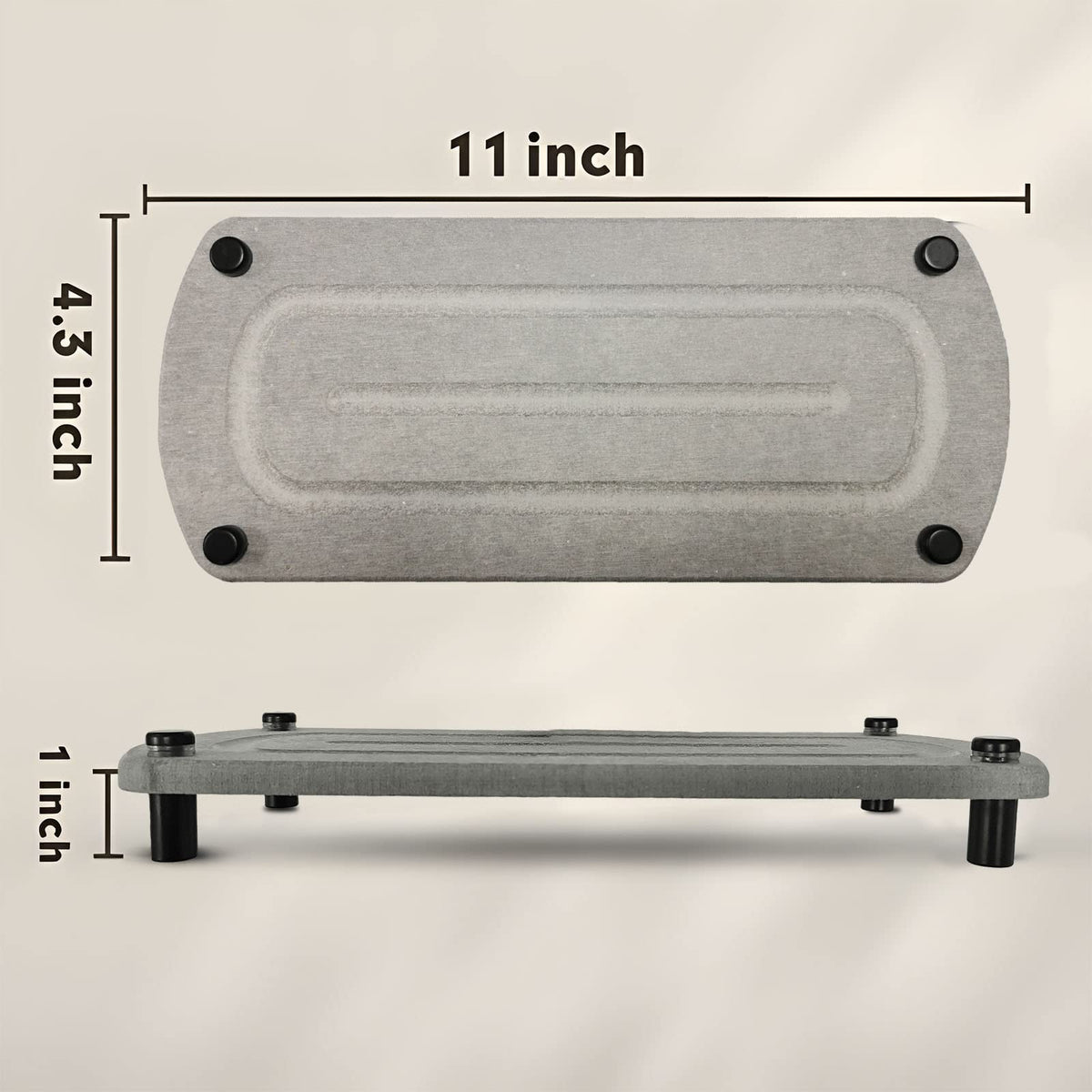 2PCS Fast Instant Drying Stone Tray Under-sink Brush Soap Storage Organizer