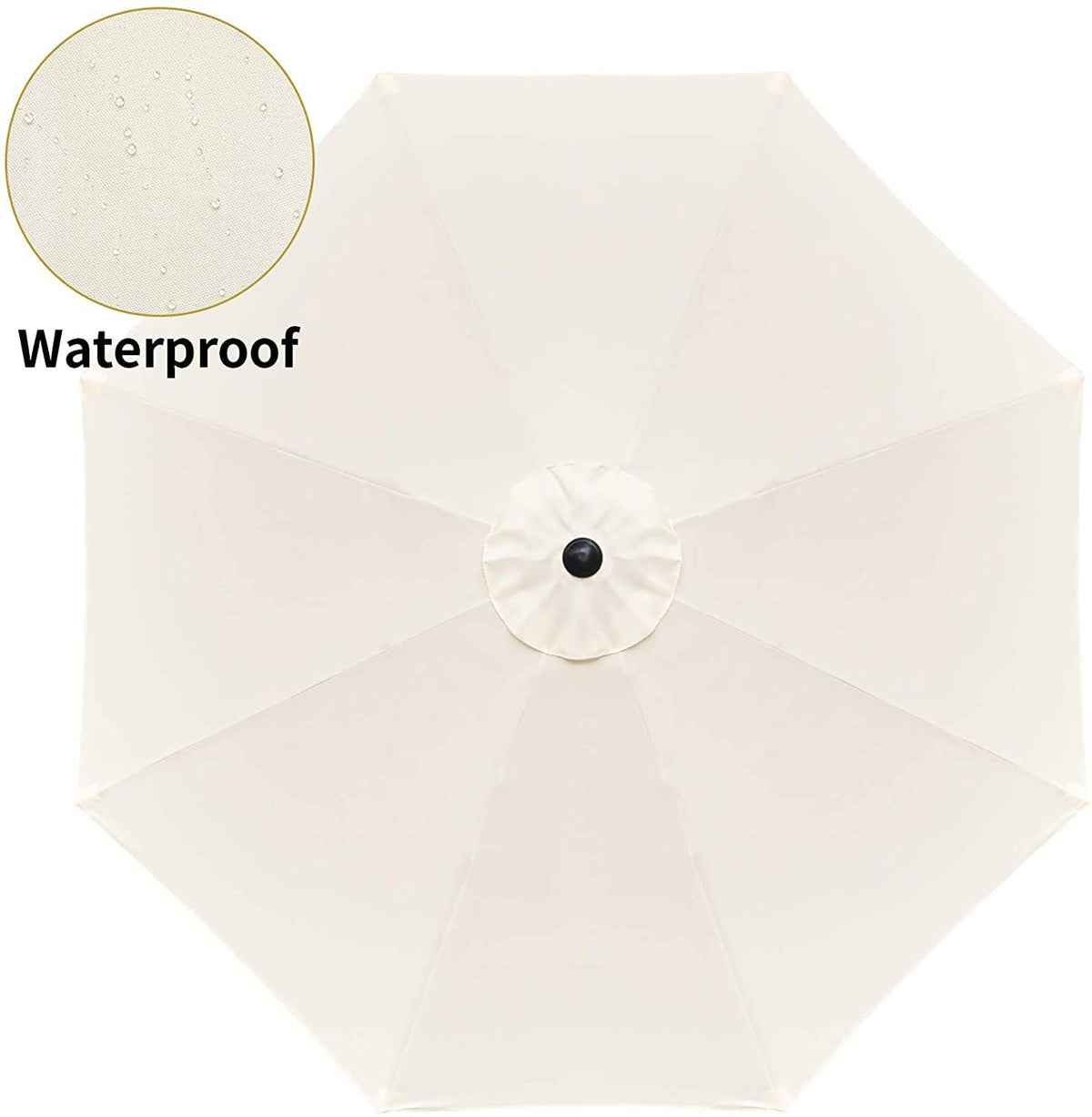 9 ft. Steel Market Tilt Patio Umbrella in Beige