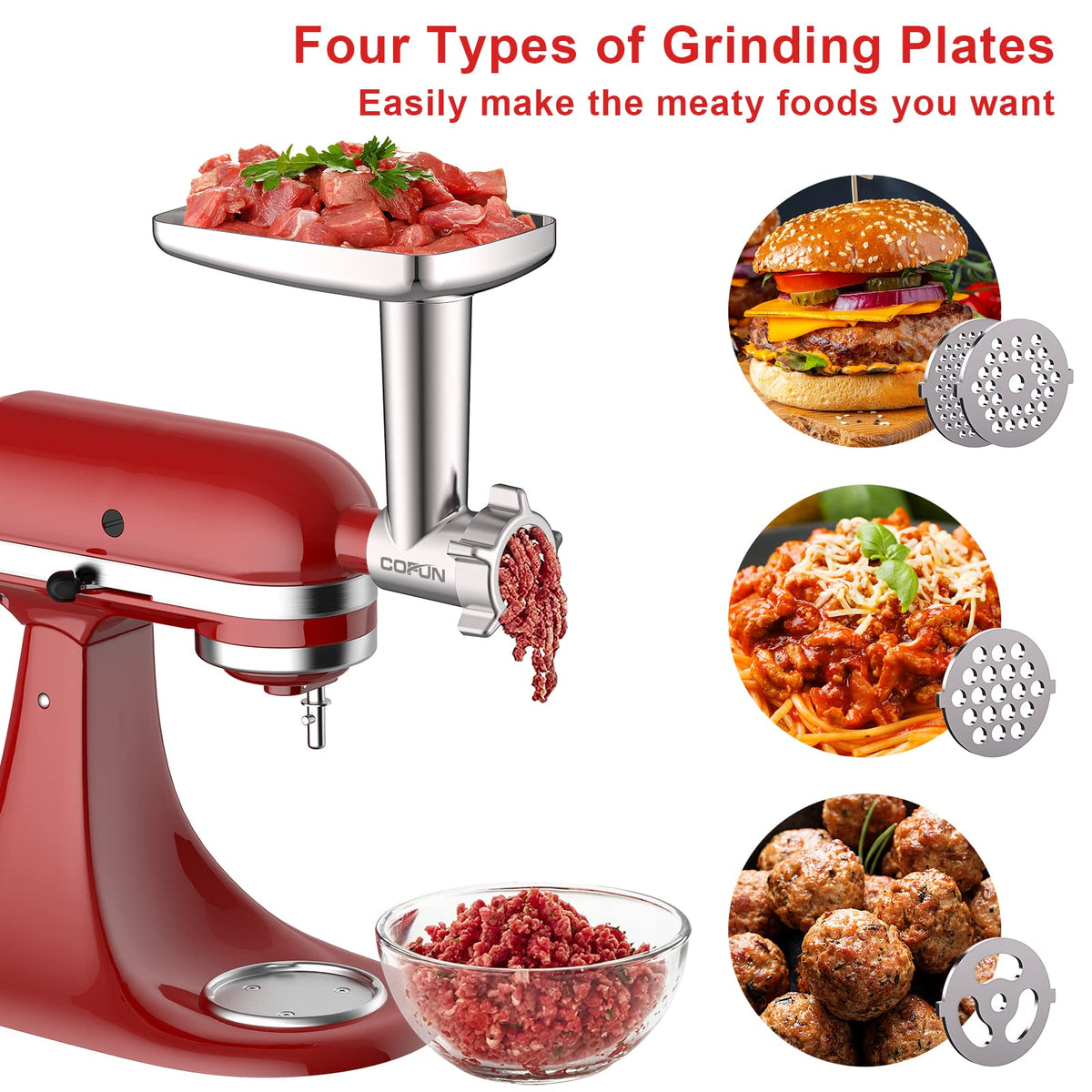 Metal Meat Grinder Attachment for Kitchen Aid Stand Mixers