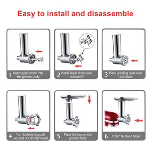 Metal Meat Grinder Attachment for Kitchen Aid Stand Mixers