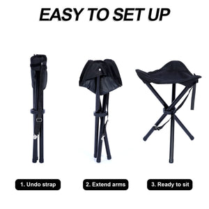 18.9 in x 1.65 in. , Black Ultralight Camping Chair Made of Premiun material