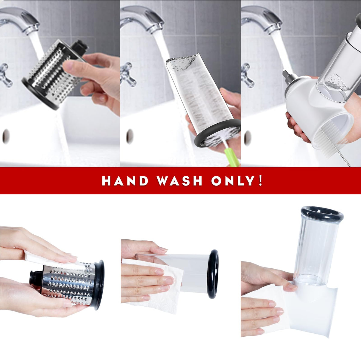 Cheese Grater Attachment for Kitchenaid, Vegetable Salad Maker Accessories with 3-Blades